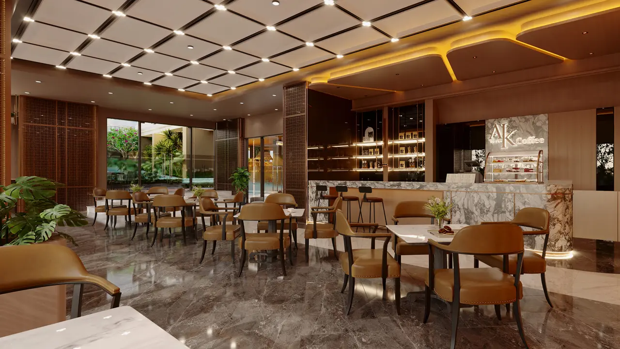 Quầy bar nội khu căn hộ A&K Tower