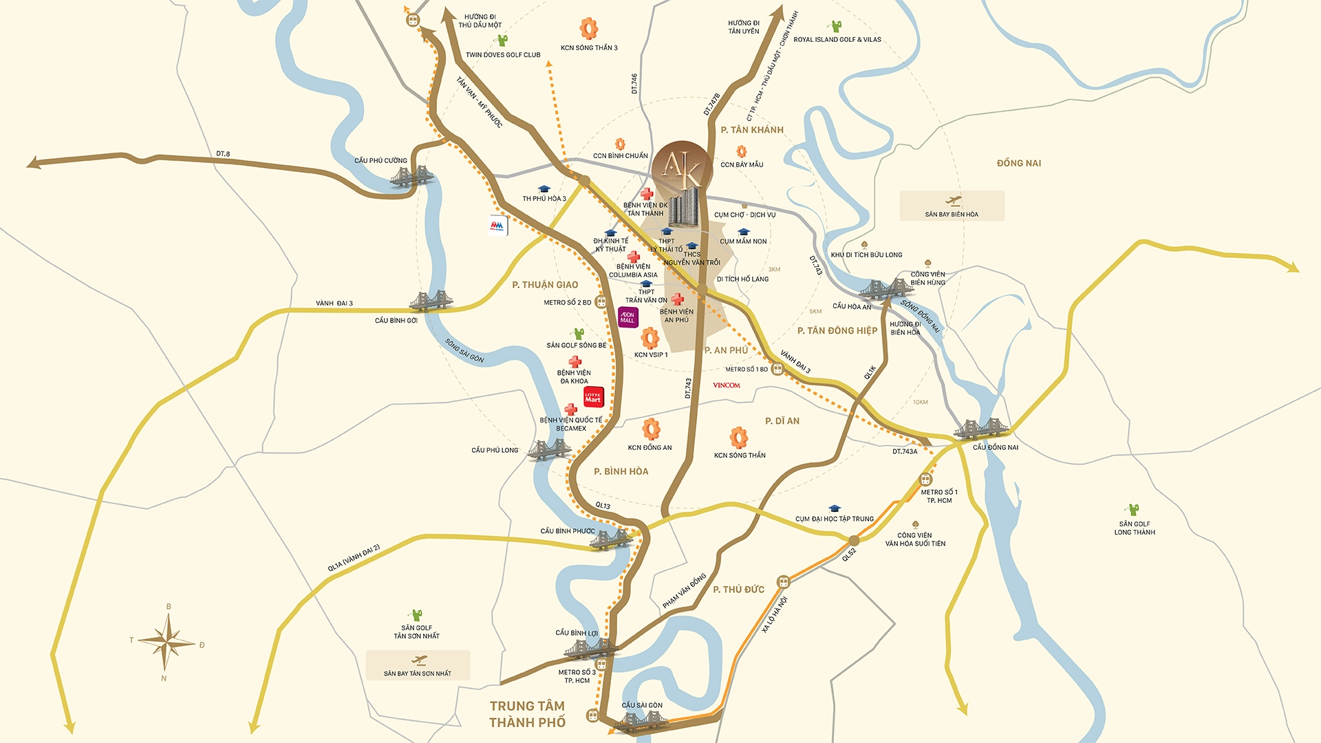 Vị trí dự án A&K Tower