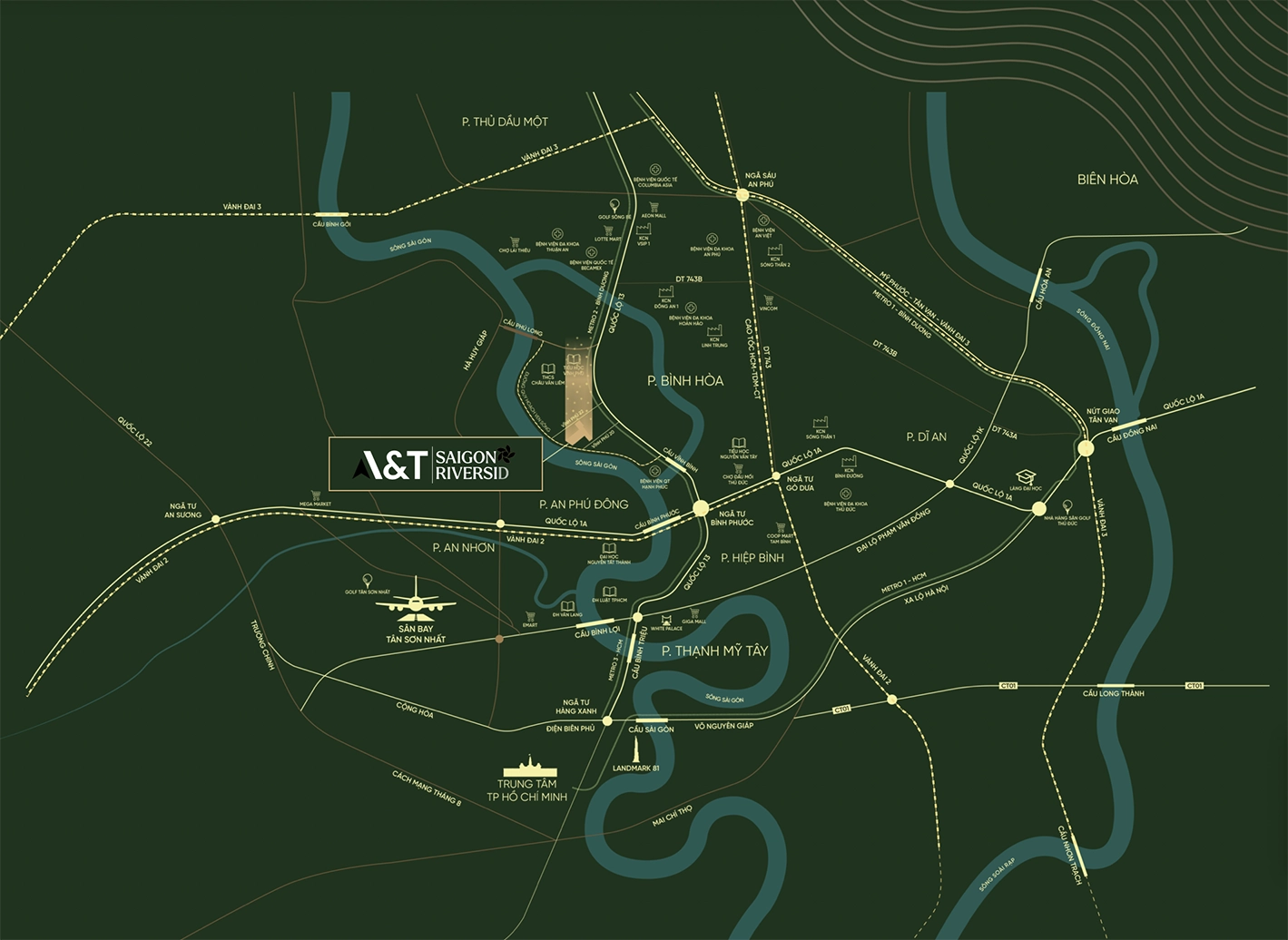 Vị trí dự án A&T Saigon Riverside 