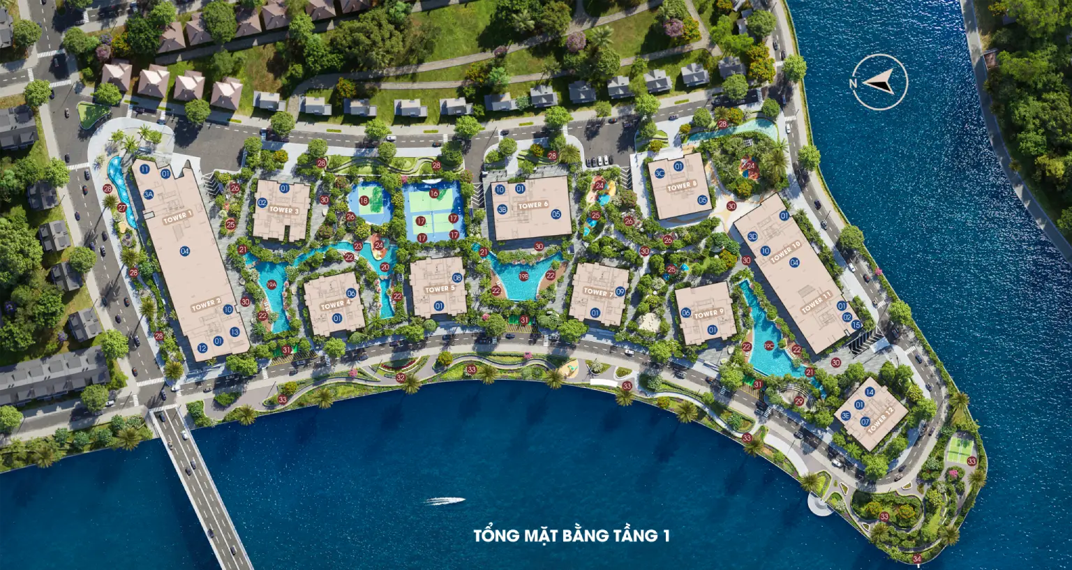 Sơ đồ block căn hộ The Privé Đất Xanh